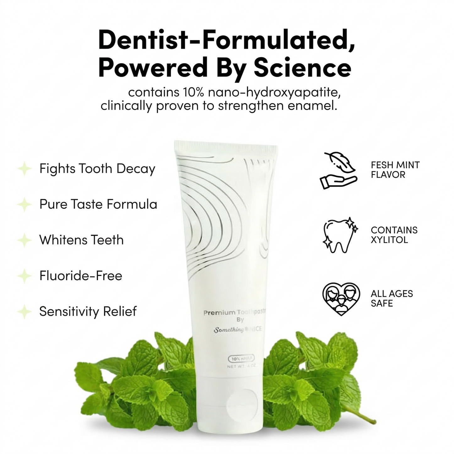 10% Nano-Hydroxyapatite Remineralizing Toothpaste